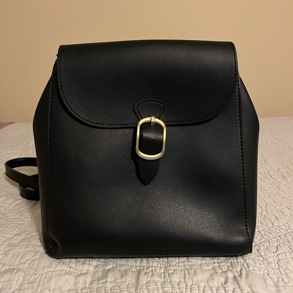 Vegan leather backpack purse